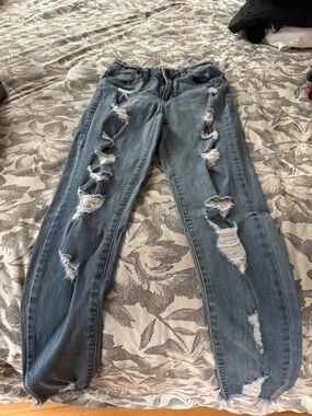 Dollhouse Distressed Light Blue Boyfriend Jeans